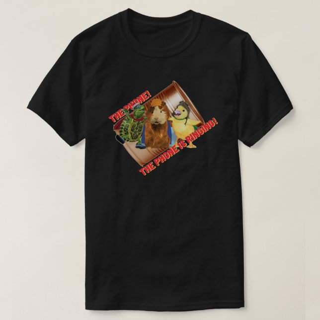 Camiseta ¡El Teléfono Está Sonando! Pegatina de Mascotas de (Diseño del anverso)
