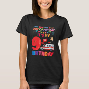 Camiseta El tema de la ambulancia de cumpleaños de los niño