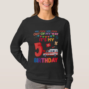 Camiseta El tema de la ambulancia de cumpleaños de los niño