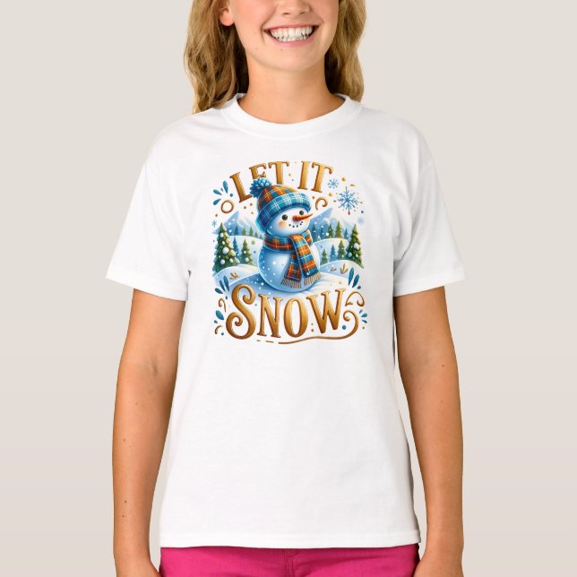 Camiseta El tema de los navidades deja que nieve cueste a h (Anverso)