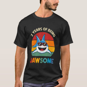 Camiseta El tema del segundo cumpleaños del tiburón jawsome
