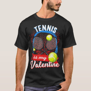 Camiseta El tenis es mi amor a los hombres de San Valentín