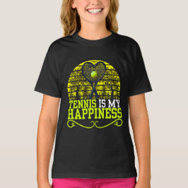 Camiseta el tenis es mi diseño de felicidad para los amante