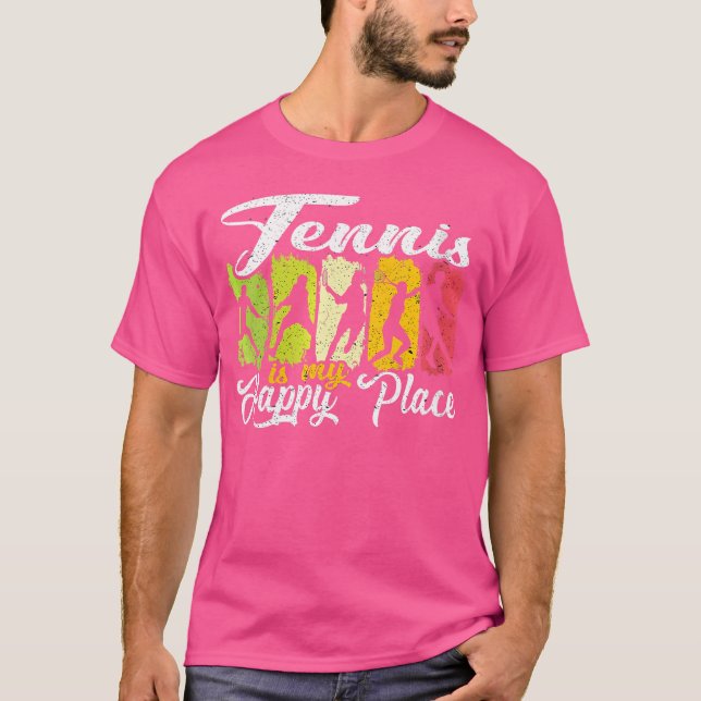 Camiseta El tenis es mi lugar feliz (Anverso)