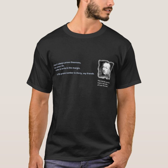 Camiseta El teorema pasado de Pierre de Fermat (Anverso)