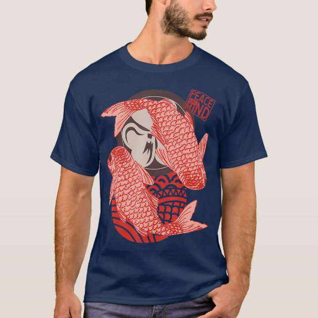 Camiseta El terapeuta de la paz mental Ying Yang Gift Koi F (Anverso)