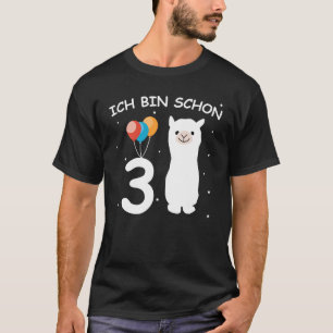 Camiseta El tercer Chica de cumpleaños de los niños Ich bin