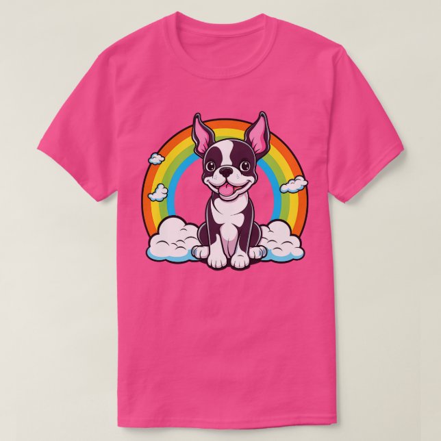 Camiseta El terrible arcoiris de Boston Nube de Perro Kawai (Diseño del anverso)