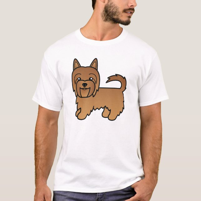 Camiseta El Terrier Rojo Australiano Cute Cartog Dog (Anverso)