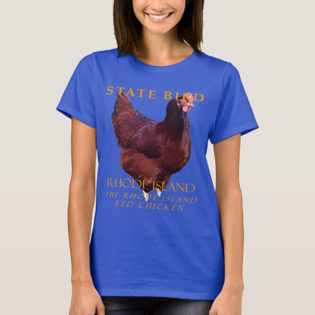 Camiseta El Territorio De Rhode Island Bird El Rojo De Rhod (Anverso)