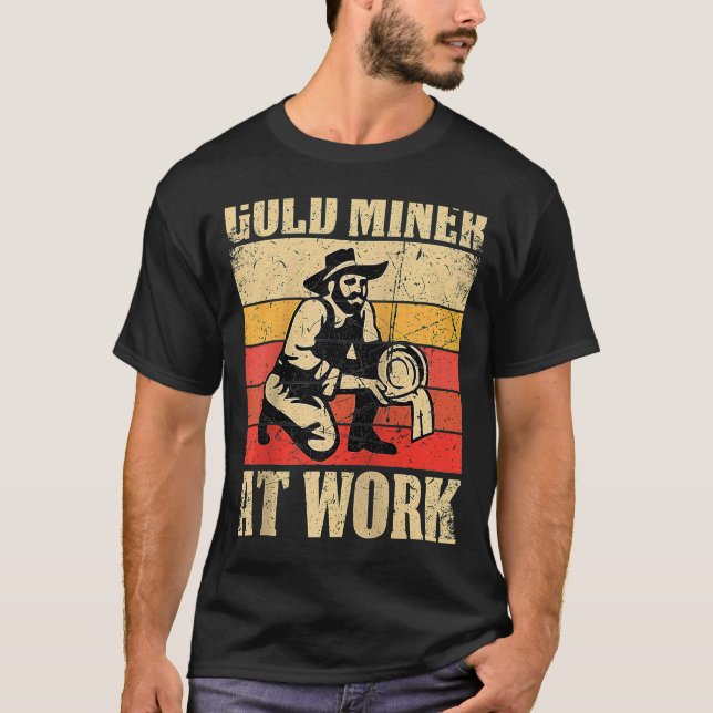 Camiseta El tesoro de Huntin del dragador de oro para miner (Anverso)