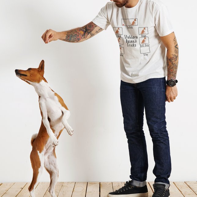 Camiseta El testarudo Basenji truco humor Perro gracioso ro (Subido por el creador)