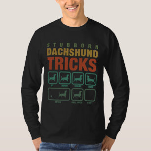 Camiseta El testarudo Dachshund engaña a la divertida mamá 