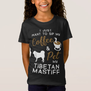 Camiseta El tibetano amante del café Mastiff Perro Xmas Nac