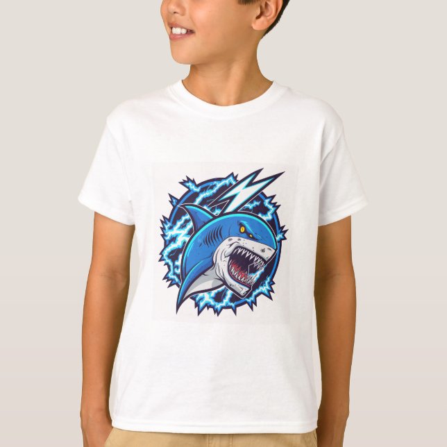 Camiseta El tiburón-camiseta del niño (Anverso)