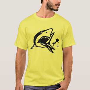 Camiseta El tiburón come al buceador
