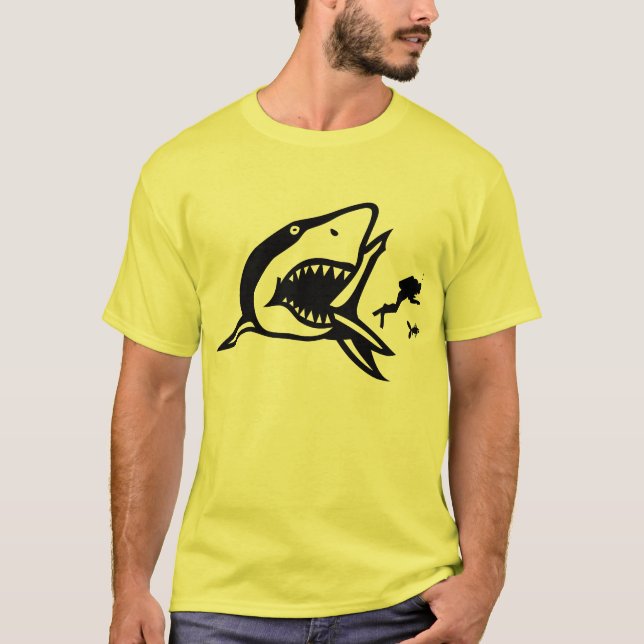 Camiseta El tiburón come al buceador (Anverso)