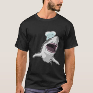 Camiseta El tiburón como cocinero con el gorra chef