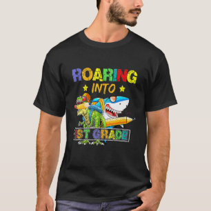 Camiseta El tiburón de dinosaurio de primer grado vuelve a