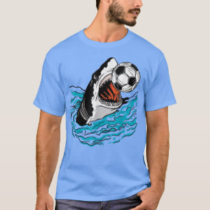 Camiseta El tiburón de fútbol juega a la pelota Guay Animal