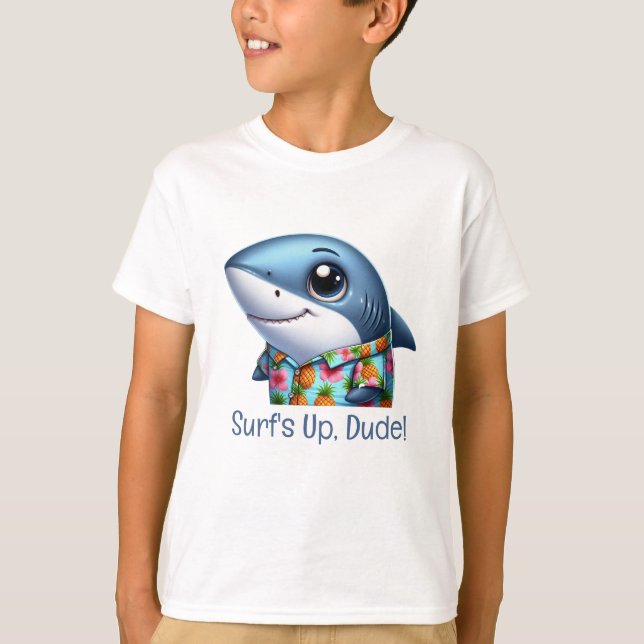 Camiseta El tiburón en vacaciones - puede personalizar (Anverso)
