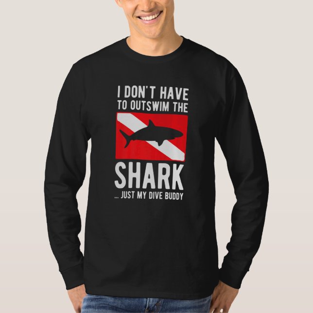 Camiseta El Tiburón Es Mi Buceo De Buceo Scuba (Anverso)