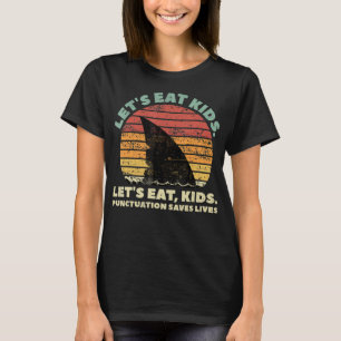 Camiseta El tiburón gracioso deja comer a los niños la punt