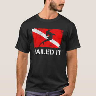 Camiseta El Tiburón Hammerhead De La Bandera De Bucear Con 