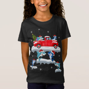 Camiseta El tiburón que maneja el árbol de Navidad Camión R