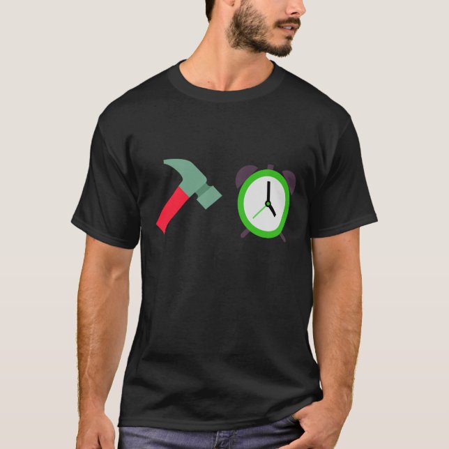 Camiseta El tiempo de martillo divertido se embellece (Anverso)