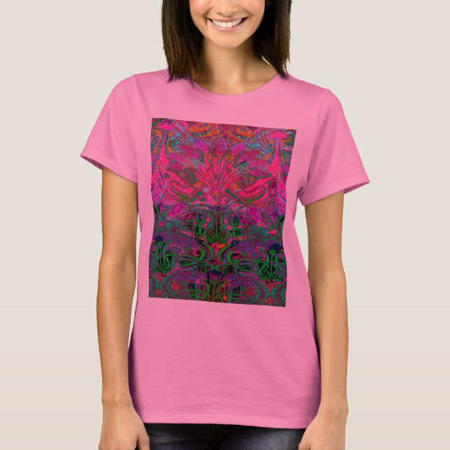 Camiseta El tiempo de primavera florece en el naranja, (Anverso)