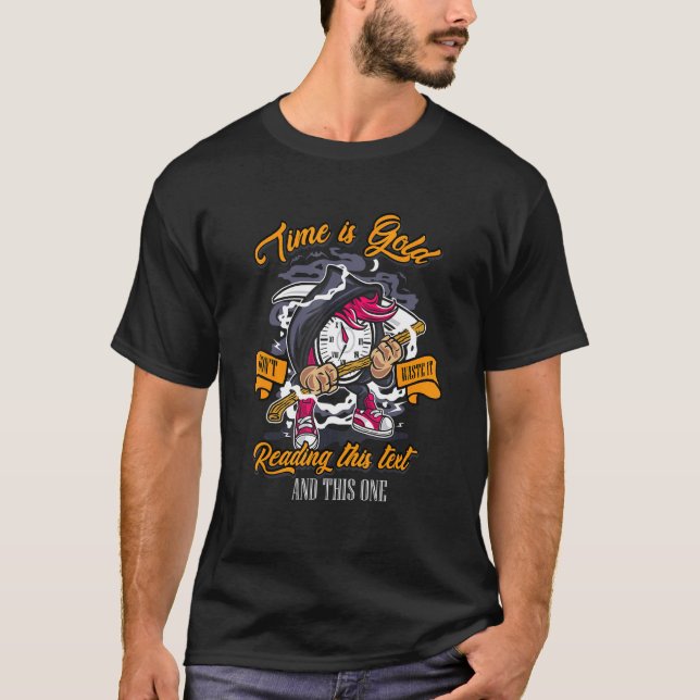 Camiseta El tiempo es el oro no desperdiciar el vidrio del  (Anverso)