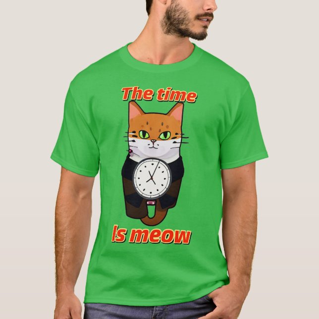 Camiseta El tiempo es Meow 2 (Anverso)