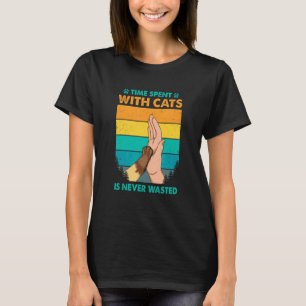 Camiseta El Tiempo Pasado Con Gatos Nunca Es Desperdiciado