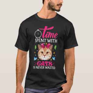 Camiseta El tiempo pasado con gatos nunca se desperdicia