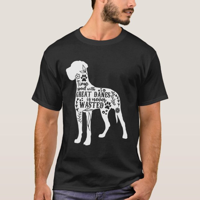 Camiseta El Tiempo Pasado Con Gran Danés (Anverso)