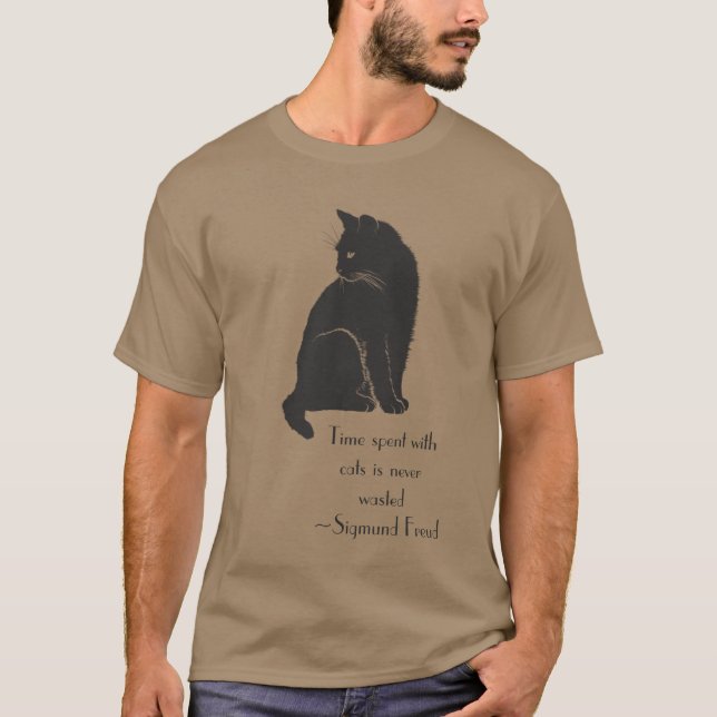 Camiseta El tiempo pasado con los gatos nunca se desperdici (Anverso)