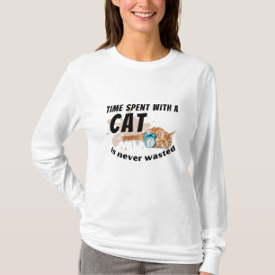 Camiseta El tiempo que pasa con un gato nunca se pierde-