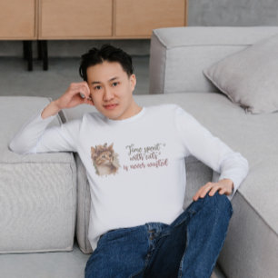 Camiseta El Tiempo Que Se Dedica Con El Diseño De Acuarela 