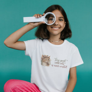Camiseta El Tiempo Que Se Dedica Con El Diseño De Acuarela 