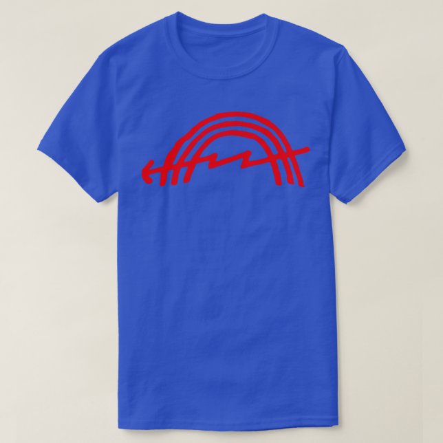 Camiseta El tiempo subterráneo rojo (Diseño del anverso)
