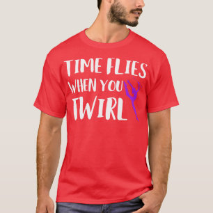 Camiseta El tiempo vuela cuando se tuerce divertido bastón
