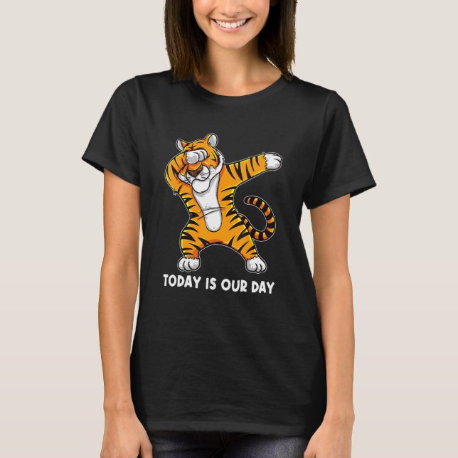 Camiseta El tigre bangladesí, el día de nacimiento, el zool (Anverso)