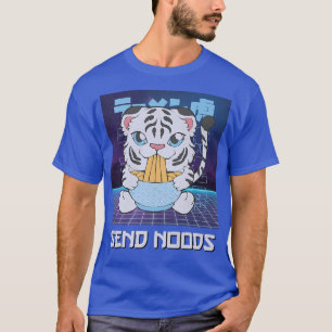 Camiseta El tigre blanco animado de Kawaii