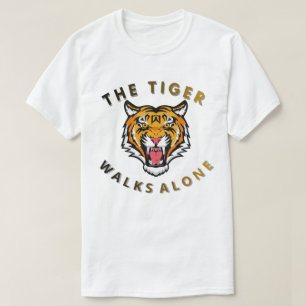 Camiseta El Tigre Camina Solo – Gráfico de Tigre Fiero