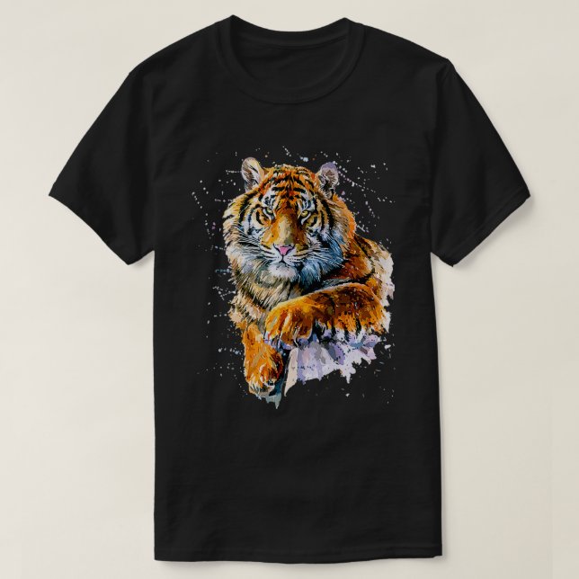 Camiseta El tigre de Bengala, pintura (Diseño del anverso)