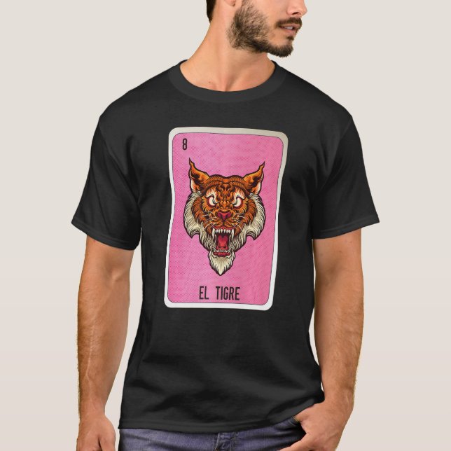 Camiseta El Tigre Mexican Lottery Mexico Loteria Cards (Anverso)