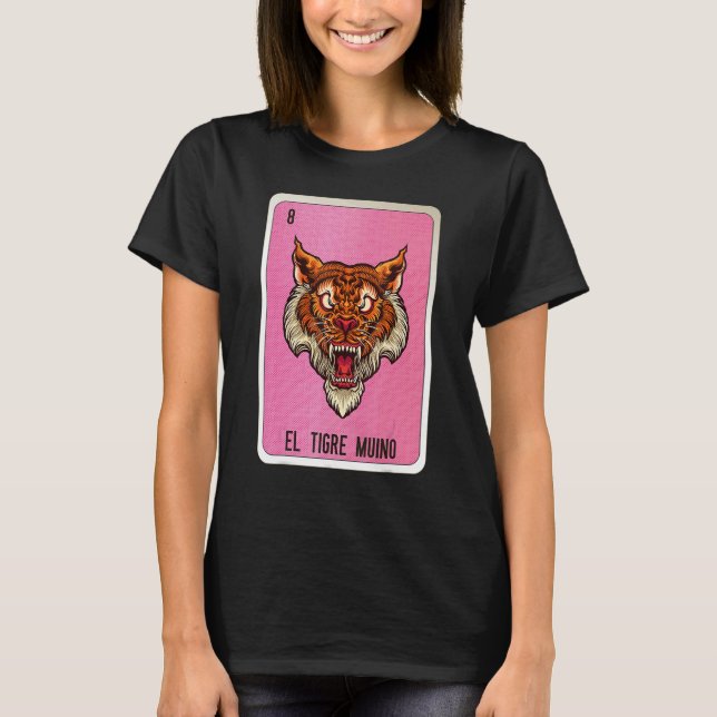 Camiseta El Tigre Muino Mexican Slang Lottery Bingo Cards (Anverso)