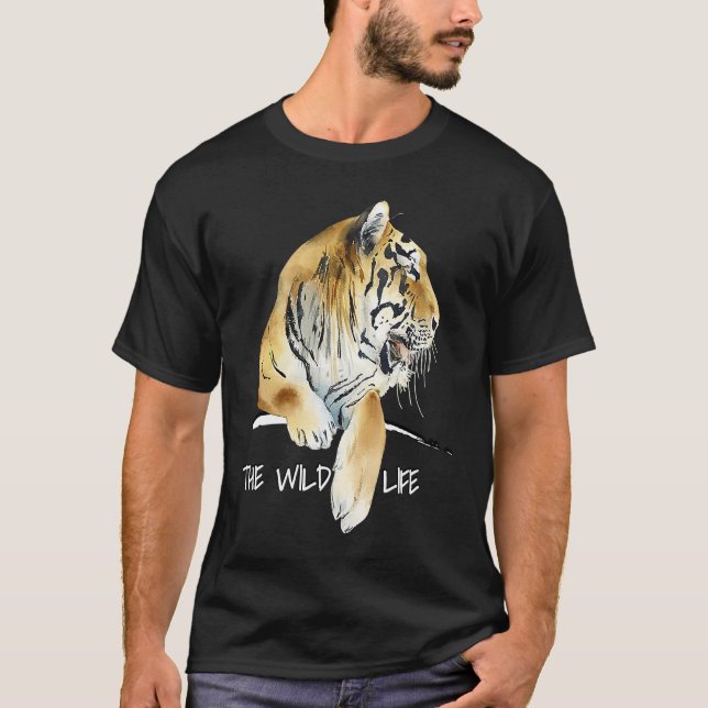 Camiseta El tigre siberiano, el animal salvaje de la vida s (Anverso)