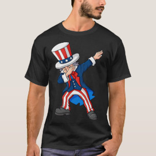 Camiseta El Tío Dabbing Sam 4 De Julio Niños Chicas De Dab